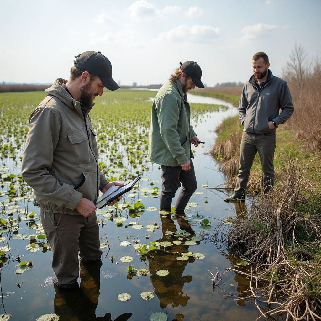 Wetland restoration project in the Danube Delta