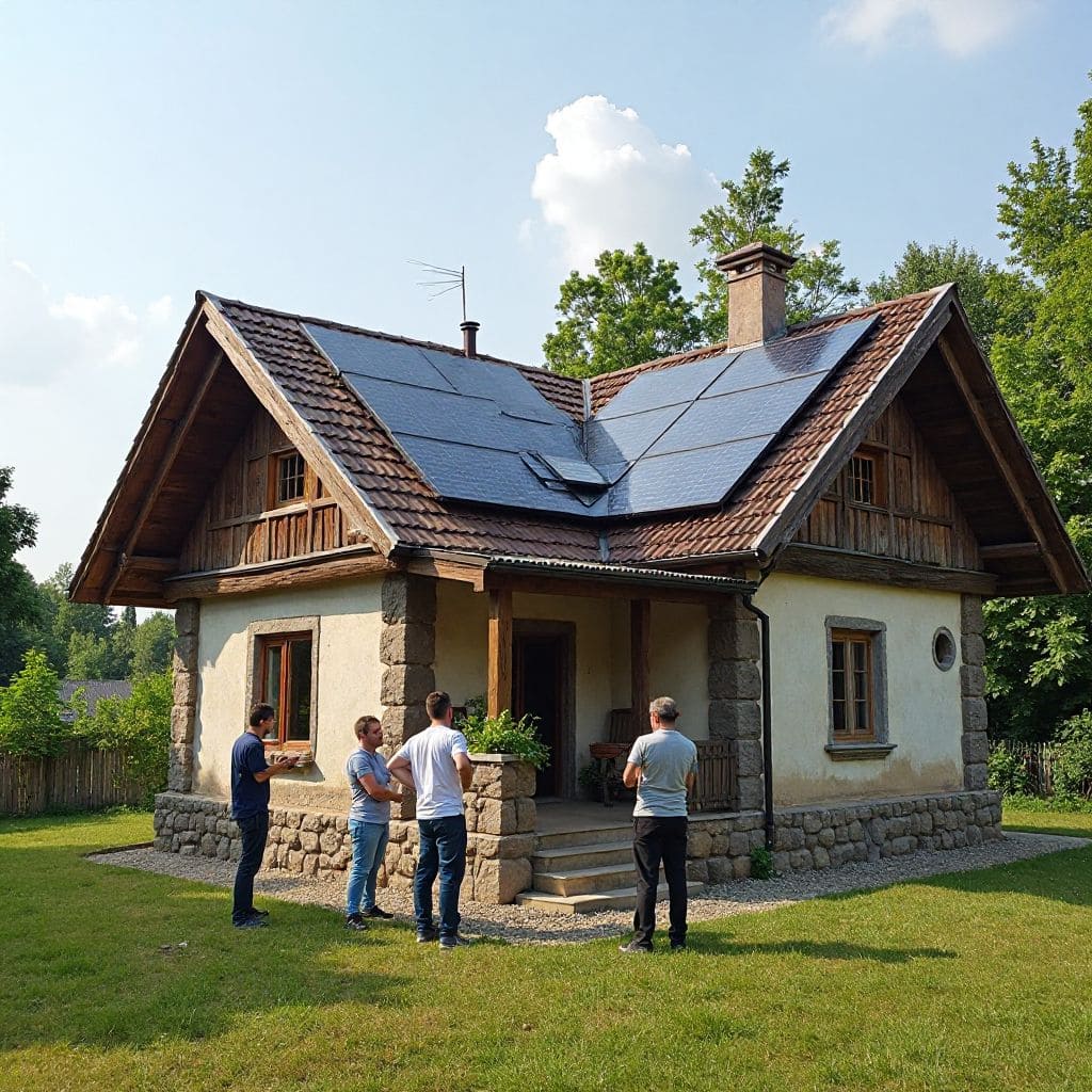 Renewable energy installation in rural village